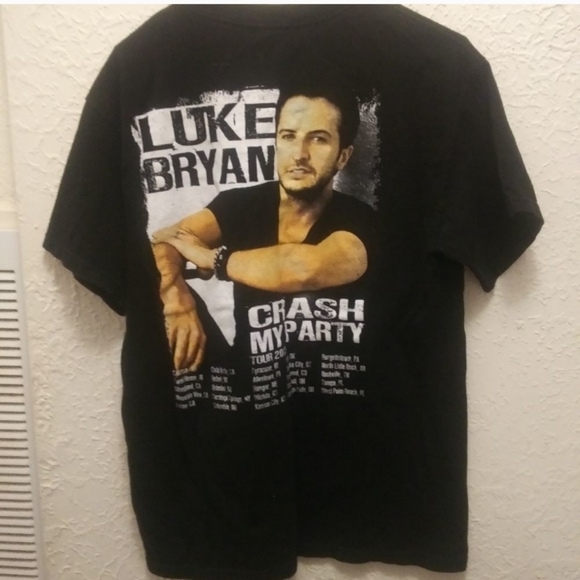 🐮 🐄 Vintage Luke Bryan Short Sleeve Concert T-Shirt 2013 - Picture 3 of 4
